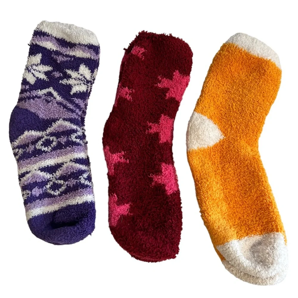 Set of 3 fuzzy socks
